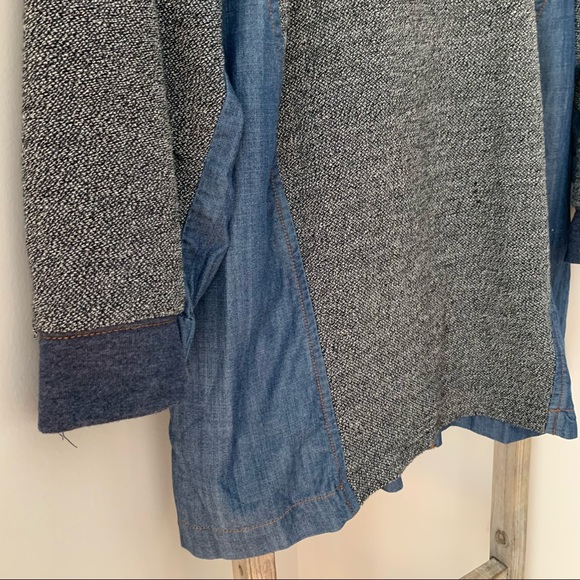 Anthropologie Current Air Textured/Denim Top, Small - Picture 3 of 12